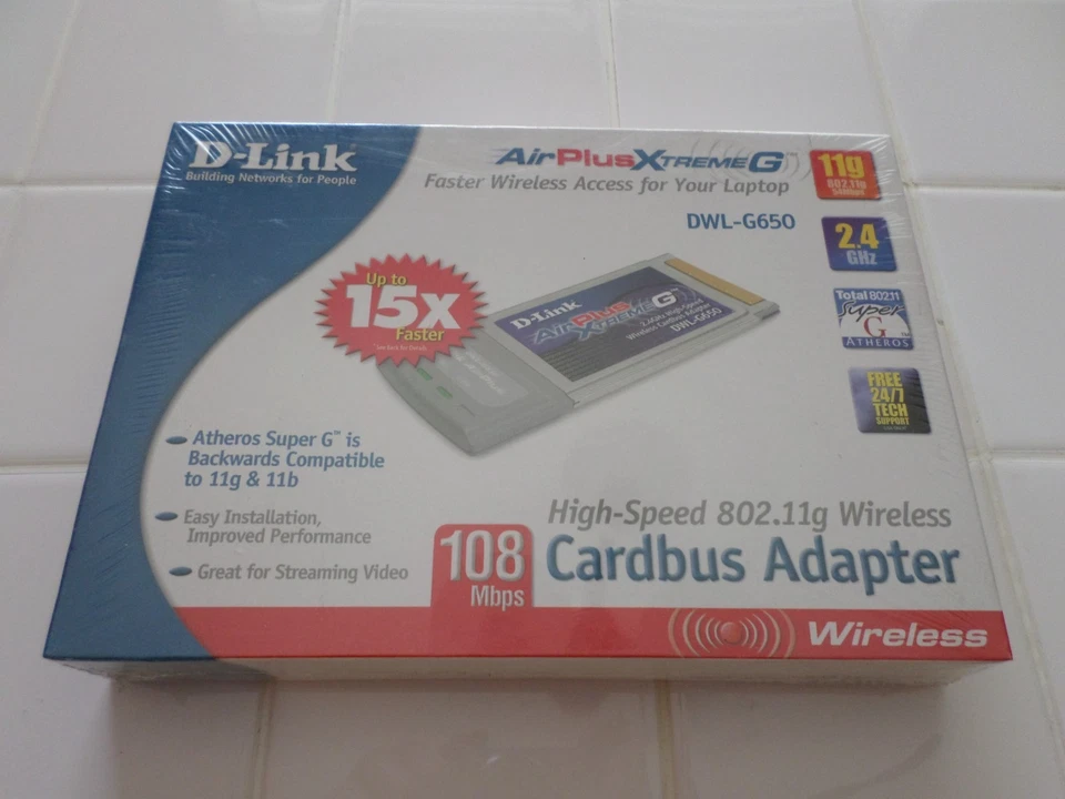 Adaptador Inalámbrico D-link AirPlus Xtreme G DWL-G650 802.11g/b - Totalmente Nuevo Foto 1 de 4