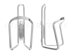 MTB Road City Touring Bicycle Bike Alloy Bottle Cage Silver 1 Pair - Picture 1 of 1