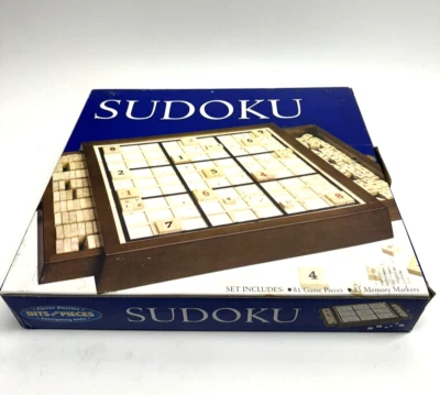 VINTAGE Factory Sealed Wooden Sudoku Puzzle Board with Drawers - Image 1 of 4
