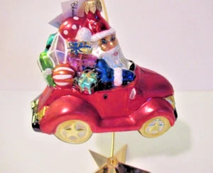 Christopher Radko Ornament JOLLY JALOPY 1997 Santa Car Full w Gifts-97-15-0-VTG - Picture 1 of 21