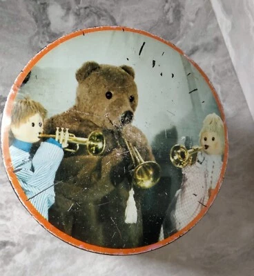 Boite bonbons ancienne décor Nounours Bonne nuit les petits ORTF Bonbons Brochet - Photo 1/4