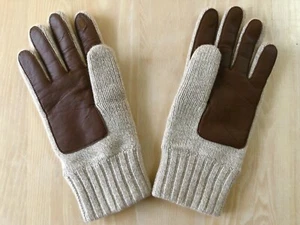 Portolano® for J.Crew Lambswool Leather Smartphone Gloves | S-M | Beige - Picture 1 of 2