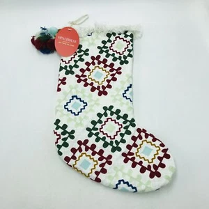 Opalhouse Jungalow Stocking Colorful Geometric Fringe Boho Christmas - Picture 1 of 2
