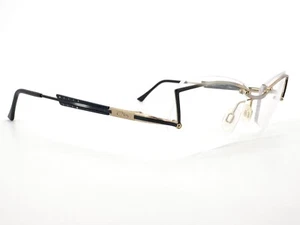 NOS Cazal 466 Eyeglasses FRAMES 302 Gold 53[]15-135 Cat Eye Black Germany J666 - Picture 1 of 8