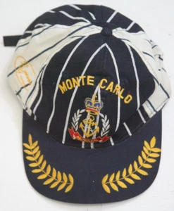 Monte Carlo Blue White Vintage Baseball Hat Strap Back One Size Fits All 1-133 - Picture 1 of 5