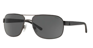 POLO RALPH LAUREN Mens Sunglasses MATTE DARK GUNMETAL Grey Lens PH3093 928887 - Picture 1 of 5