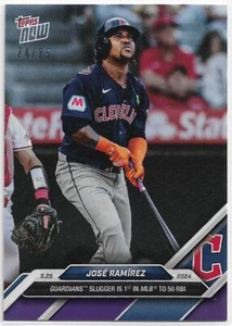 2024 Topps Now José Ramírez #235 Púrpura Paralelo #'d/25 1er a 50 RBI Guardianes - Imagen 1 de 2