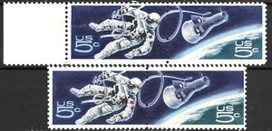 US , Print error , EFO , ERROR (skip of red color on the flag) - Picture 1 of 1