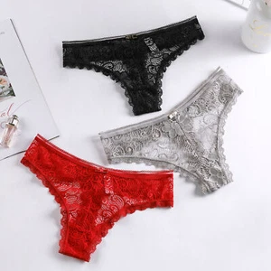 Juego de 6 bragas para mujer sexy floral de encaje ropa interior holgado tanga lencería - Imagen 1 de 20