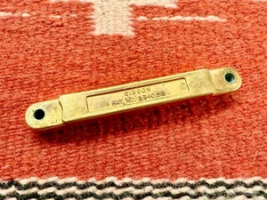 Vintage 1960's Gibson Patent Number Tune-O-Matic Bridge Gold  *See Description* - Picture 1 of 10