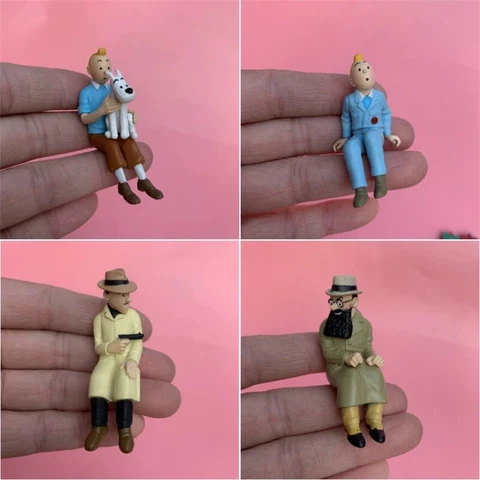 The Adventures of Tintin Cartoon Sitting Figure Ornament Decor Cover