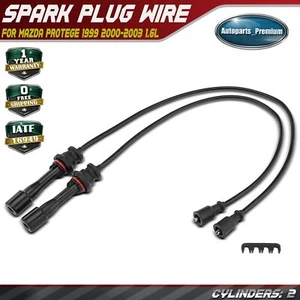 2x Juego de cables de bujía sin botas para Mazda Protege 1999 2000 2001 2002 2003 1,6 L - Imagen 1 de 9