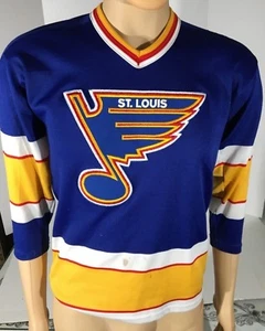 Extrem selten Vintage CCM St. Louis Blues 1993 handsigniert signiert Größe Junge XL  - Bild 1 von 7