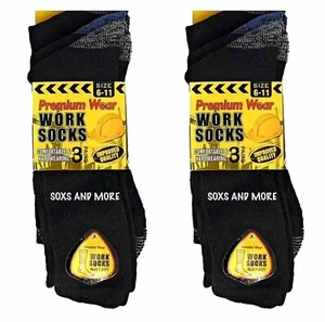 Ultimate 6 Pairs Mens Fully Cushioned Socks Thick Warm Work Boot Socks Size 6-11 - Picture 1 of 2