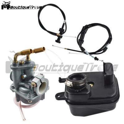For Yamaha Peewee PW50 PY50 Carburetor Air Filter Box & Throttle & Choke Cable - Image 1 of 4