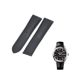 21 mm Schwarz Leder Uhrenarmband für Omega Seamaster Aqua Terra 231.53.43.22.01.00 - Bild 1 von 7