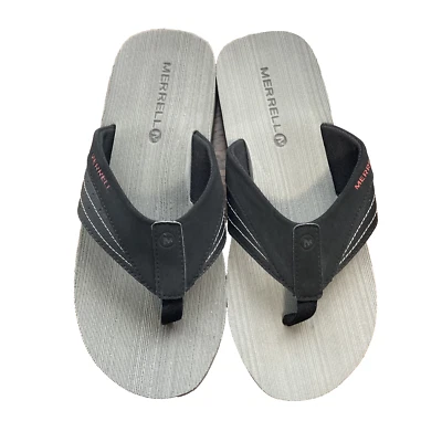 Merrell Performance Sandal Mens 10 Black Aurora Red Thong Flip Flop Slide Shoe - Image 1 of 4