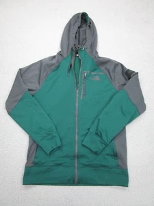 The North Face Sweater Mens M Green Gray Zip Hoodie Sweatshirt Outdoor Gorpcore - Picture 1 of 16