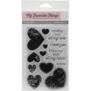 My Favorite Things Lisa Johnson Designs 4"X6" Clear Stamps ~All My Love, LJD46