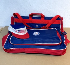 Vintage Official 1984 Levi Strauss USA Olympics Hanging Garment Bag & Hat - Picture 1 of 16