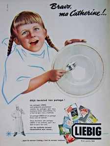 PUBLICITÉ DE PRESSE 1955 LES POTAGES LIEBIG SAVEUR MAISON POINTS IMA - Picture 1 of 1