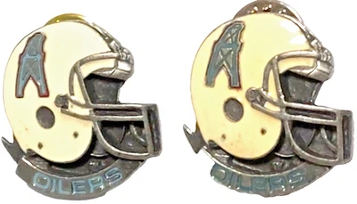 NFL Houston Oilers Team (SF12) Helmet Lapel Pins Lot of 2 - Image 1 of 3