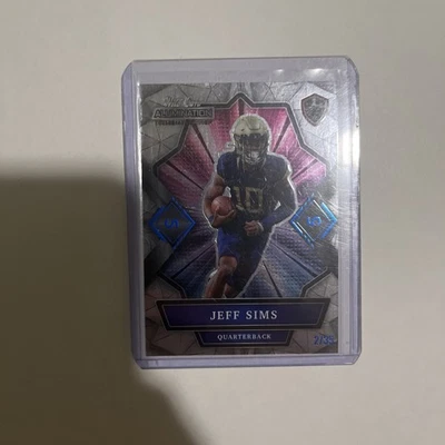 2021 Wild Card Alumination NIL Collegiate Edition Jeff Sims #ANBC-37 (RC) 2/35 - Image 1 of 2