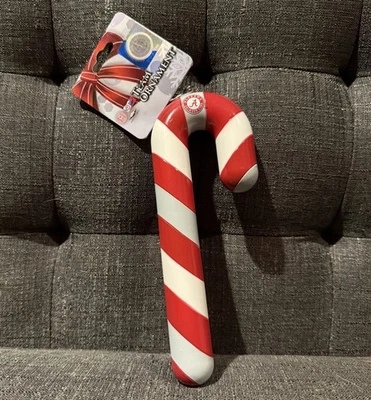 Alabama Christmas Cane Team Ornament Red White Gray Crimson Tide - Image 1 of 4