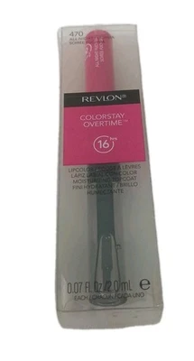 NEW Revlon ColorStay Overtime 16HR Liquid Lip Color 470 All Night Fuchsia - Image 1 of 4