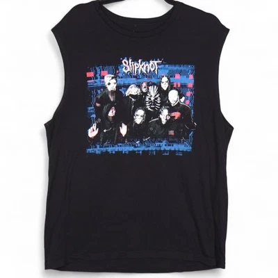 Slipknot T Shirt Mens XL Black Graphic Sleeveless Heavy Metal Rock Nu Metal - Image 1 of 4