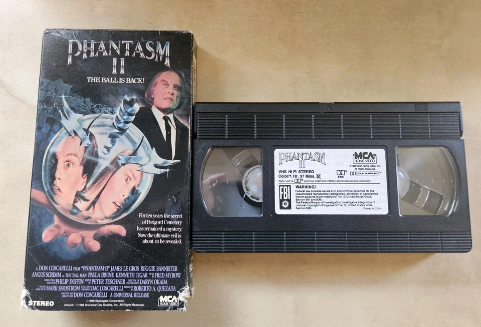 Phantasm II The Ball is Back VHS Vintage MCA Universal Horror Slasher Gore Movie - Image 1 of 1
