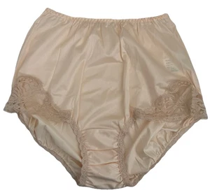 Wondermaid Antron Nylon LINGERIE Panties Fancy Pants Vintage Peach NEW Size 6 - Picture 1 of 9