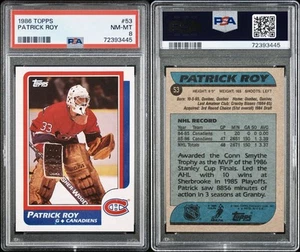 1986 Topps #53 Patrick Roy Rookie - PSA 8 - Picture 1 of 3