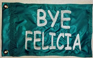 BYE FELICIA Safety Flag ATV UTV JEEP BOAT CAR TRUCK 13"x22" - Picture 1 of 5