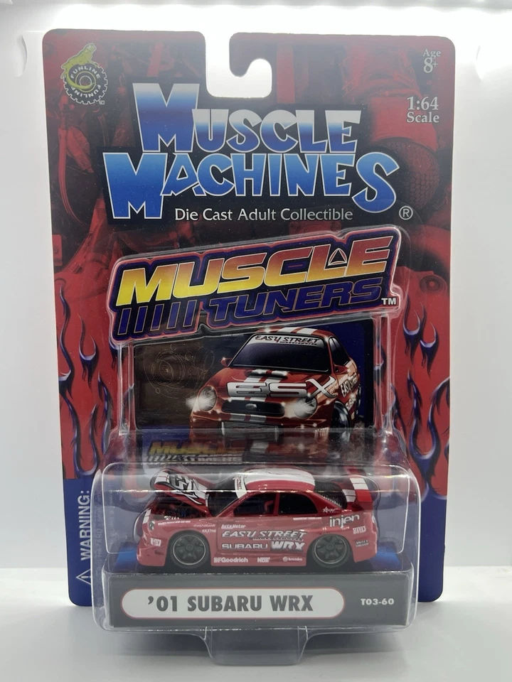 Funline 2001 Subaru WRX Rojo Muscle Machines Sintonizador 1/64 Diecast Como Nuevo en Paquete Foto 1 de 3