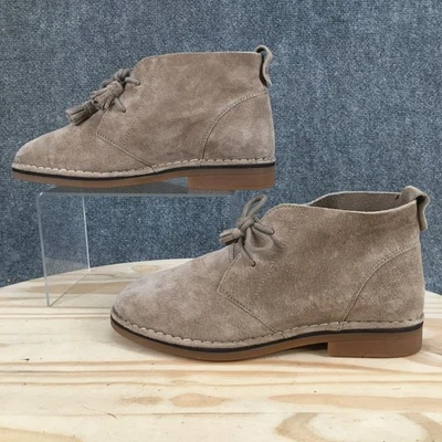 Botas Hush Puppies Mujer 7.5M Beige Cyra Catelyn Chukka Botines Gamuza Borlas Foto 1 de 4