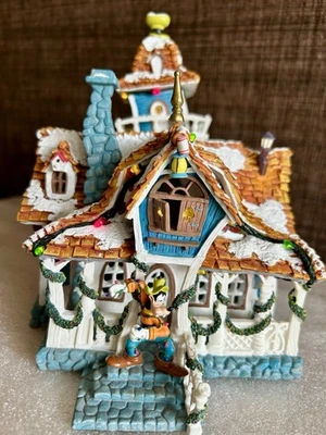 VTG Disney Toontown Goofys Bounce House Light Up Christmas Village Original Box - Image 1 of 4