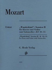 Mozart Wunderkind Sonatas Vol 2 K 10-15 for Piano Violin Score Henle Urtext Book - Picture 1 of 1
