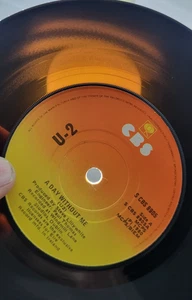 U2 A Day Without Me Transparent brown 7" mispress CBS Irish press post punk - Picture 1 of 7