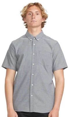 Volcom Everett Oxford SS Button Down Shirt - Black - New - Image 1 of 2