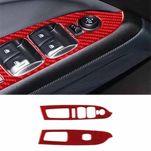 For Chevrolet Colorado /GMC Canyon 2015-2022 Front Window Button Trim Cover Red - Picture 1 of 11