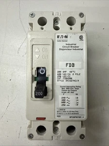 Eaton Cutler-Martillo FDB2200 2 polos 200 amperios - Imagen 1 de 7