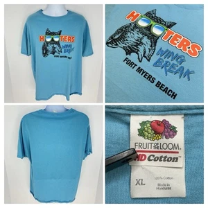 Camicia Hooters Wing Break Fort Myers Beach Florida da uomo taglia XL Spring Break Owl - Foto 1 di 11