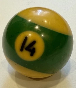 Palla da biliardo 2 1/4" ricambio singolo vintage n. 14 palline verdi - Foto 1 di 8