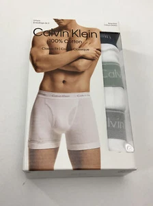 Calvin Klein Men's Cotton Classic Fit Pack of 3- Boxer Brief, White, 2XL - Picture 1 of 4
