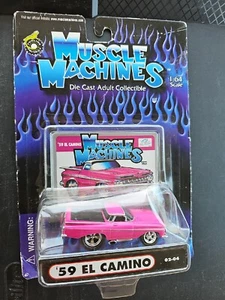 Muscle Machines 1959 CHEVY EL CAMINO BLUE FLAT HOOD #02-10- '1:64 HTF VINTAGE - Picture 1 of 6