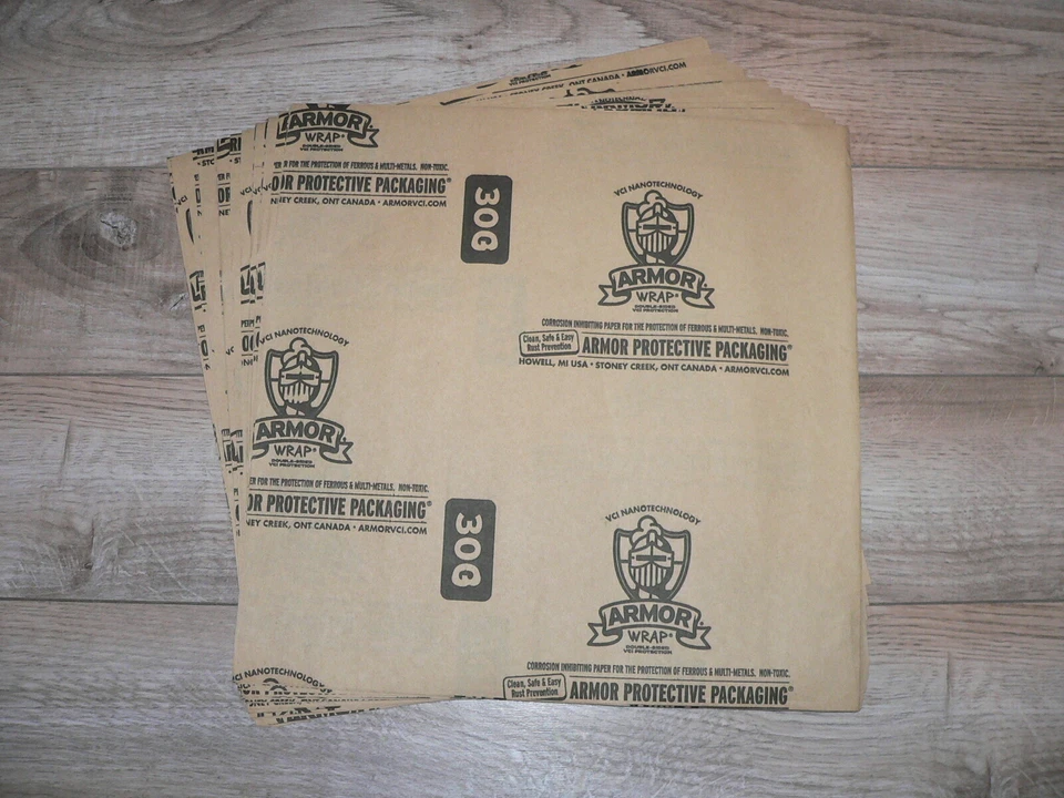 Armor Wrap VCI Corrosion Inhibitor Protective Packaging 12" x 12" Sheets 30 pcs. - Image 1 of 3