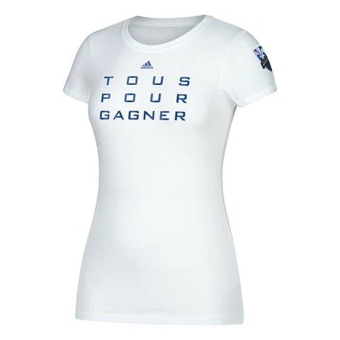 Montreal Impact MLS Adidas Women's 2017 Jersey White Tri-Blend T-Shirt Cover
