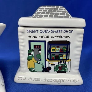 Brocca zuccheriera Wade England English Life Sweet Shop e crema latticini villaggio - Foto 1 di 12