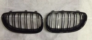 Front Kidney Grille Glossy Black M-Tech Style FOR BMW E60/E61 5 Series 4D Sedan - Picture 1 of 1